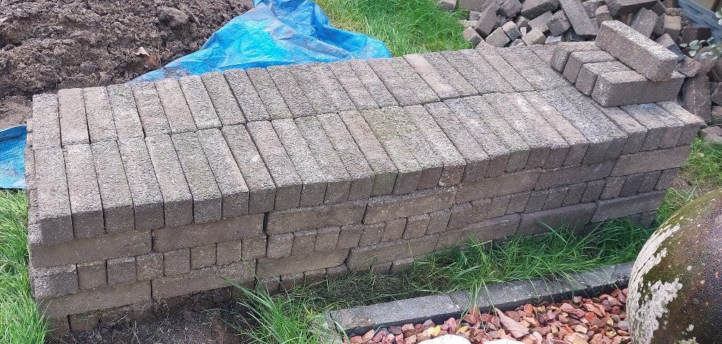 Klinkers totaal 3 m2, Tuin en Terras, Ophalen, Gebruikt, Klinkers, Minder dan 5 m²