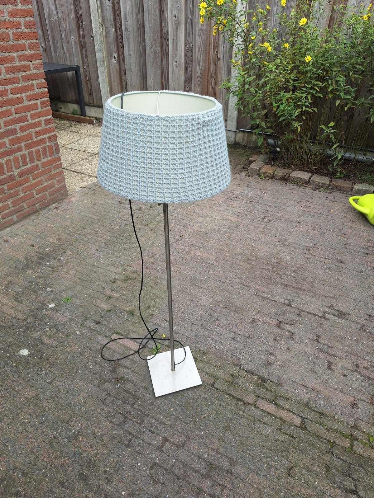 Staande lamp met gebreide kap, Ophalen, Gebruikt, Modern, Sfeervol, 100 tot 150 cm