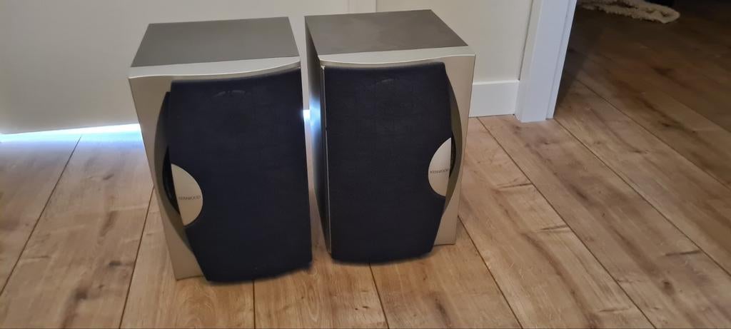 Kenwood LS NV500 100 watt boekenplank speakers stereo, Audio, Tv en Foto, Luidsprekers, Ophalen, 60 tot 120 watt, Front, Rear of Stereo speakers