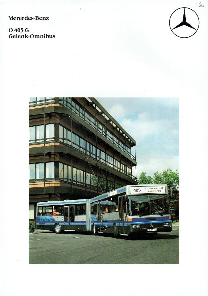 Folder Mercedes-Benz O 405 G Gelenk-Omnibus (1983), Verzenden, Gelezen, Mercedes