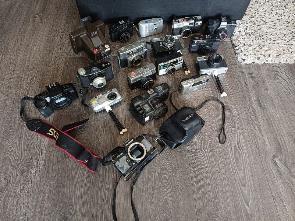 Grote collectie vintage camera's - diverse merken en types, Audio, Tv en Foto, Fotocamera's Analoog, Ophalen of Verzenden, Gebruikt
