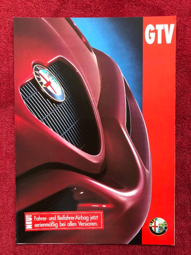 Duitse Alfa Romeo GTV 916 folder 1995, Boeken, Alfa Romeo, Nieuw, Ophalen of Verzenden, Alfa Romeo
