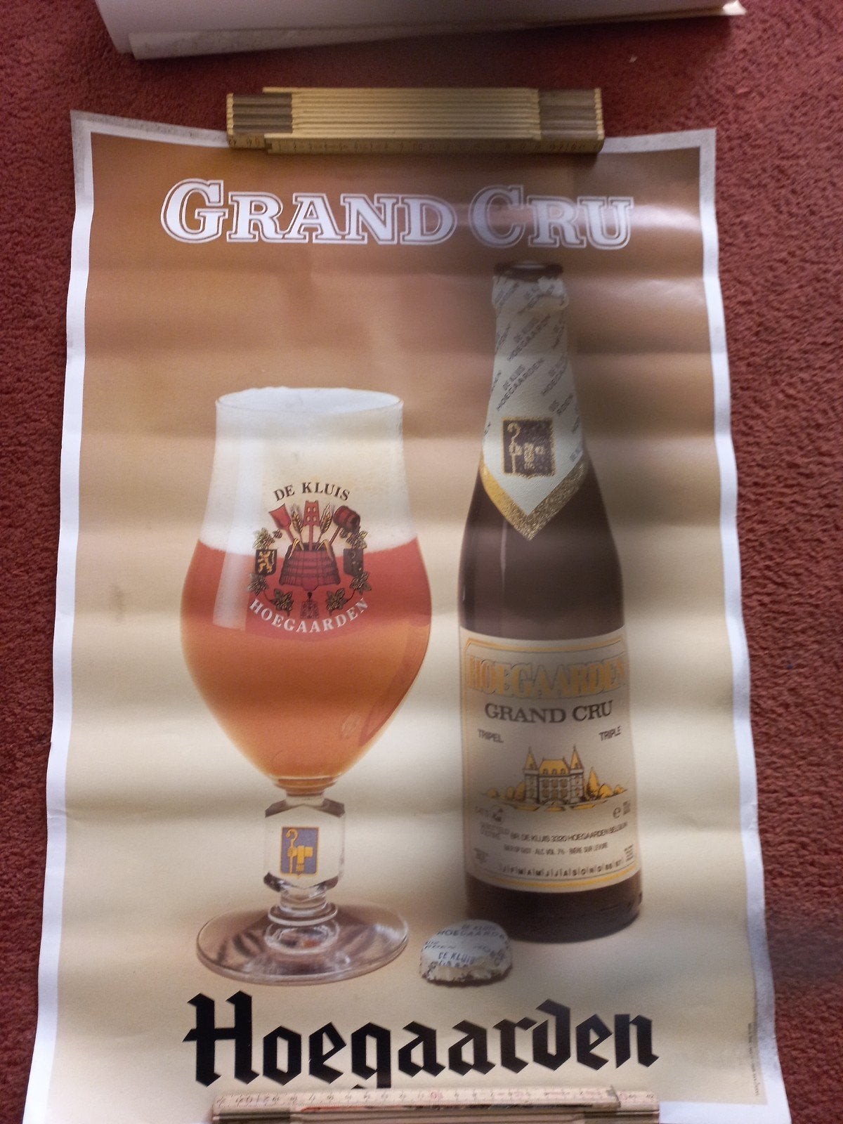 Kavel Hoegaarden posters jaren '80, Ophalen of Verzenden, Gebruikt, Rechthoekig Staand, Reclame
