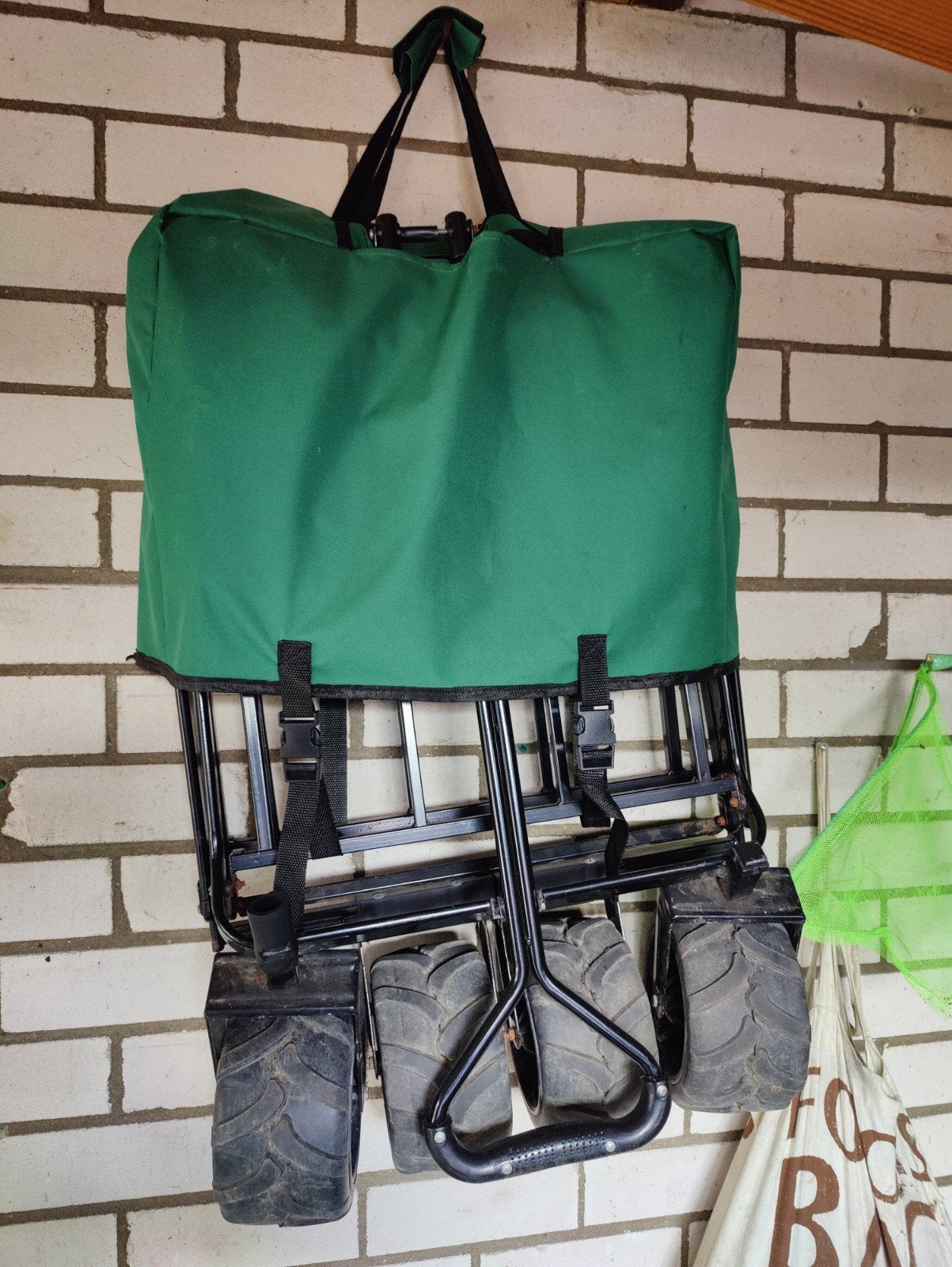 Opvouwbare bolderkar - Groen, Ophalen, Opvouwbaar, Gebruikt