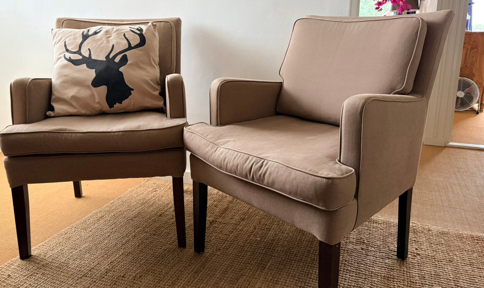 2 stoelen, Huis en Inrichting, Fauteuils, Ophalen, Overige materialen, Gebruikt, Minder dan 75 cm