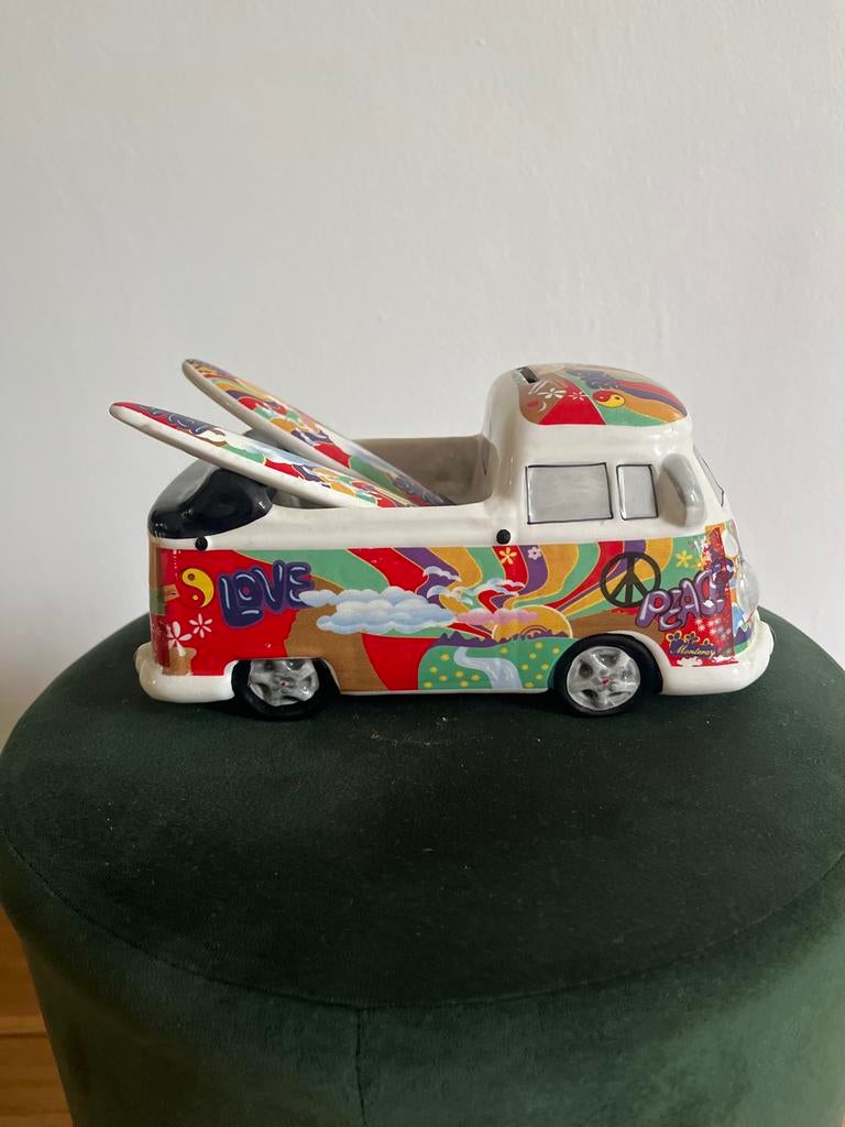 Hippie bus spaarpot met surfplanken, Ophalen of Verzenden, Zo goed als nieuw, Dier