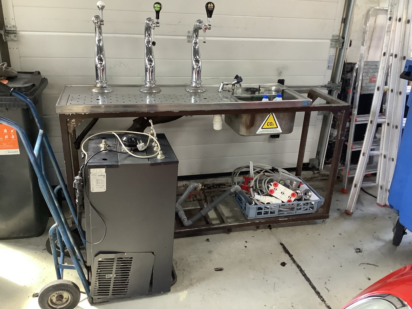 Complete biertap installatie met koeling en spoelbak, Ophalen of Verzenden, Gebruikt, Koelen en Vriezen
