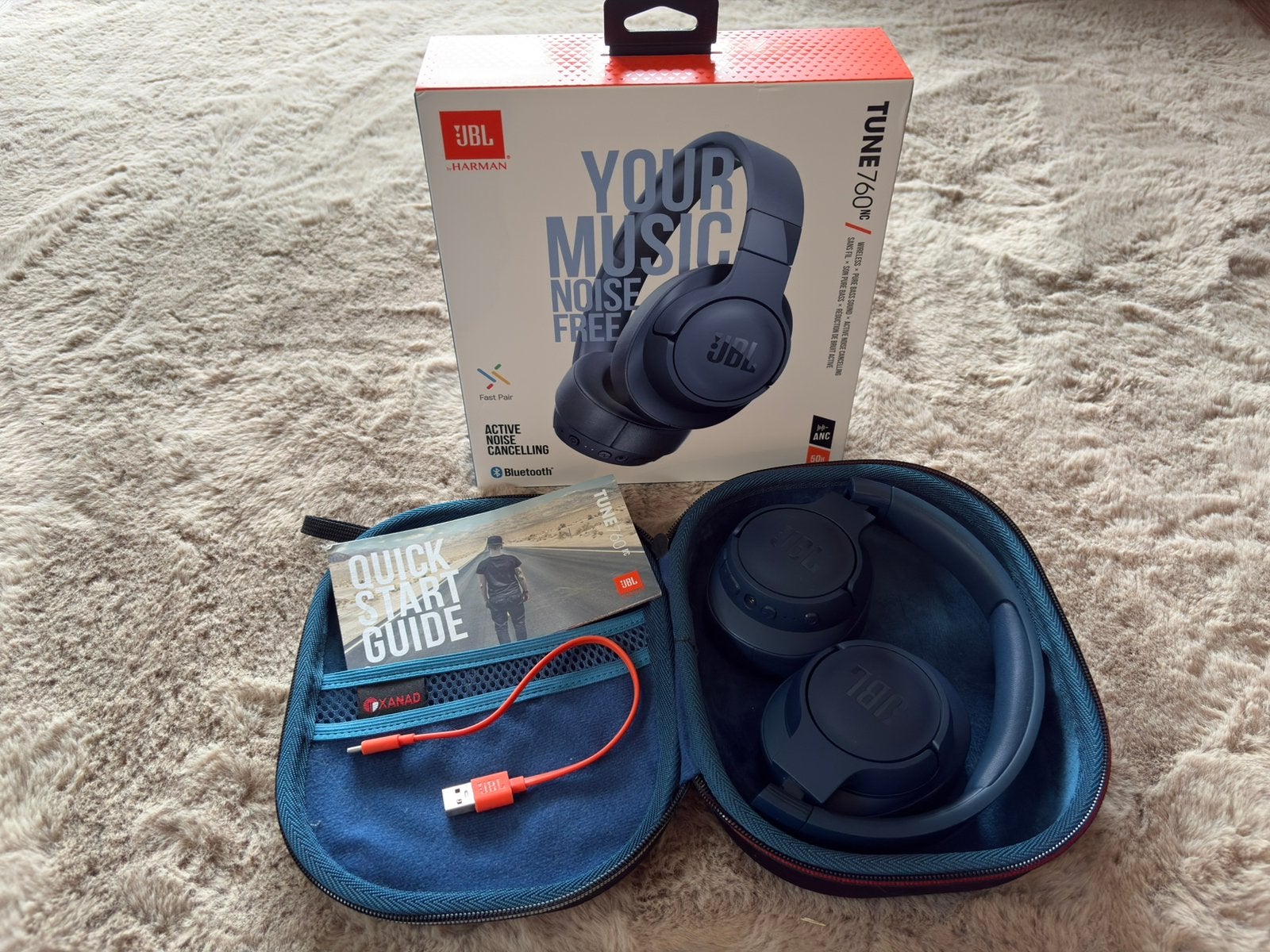 JBL Tune 760NC met Hardcase - zo goed als nieuw, Ophalen of Verzenden, Nieuw, JBL, Draadloos