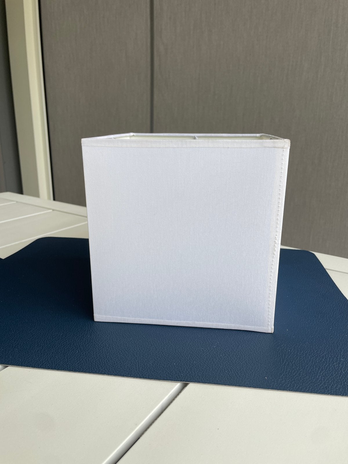 Witte vierkante lampenkap, Tafellamp, Wit, Vierkant, Ophalen of Verzenden