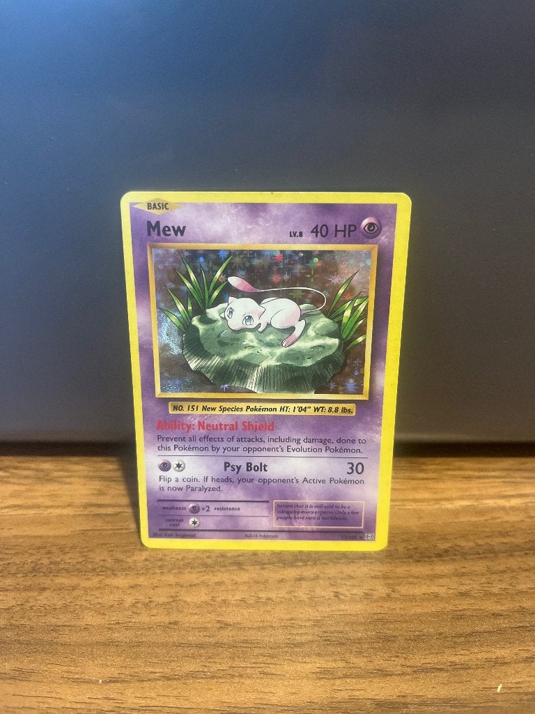 Mew Pokémon Kaart  XY evolutions, Ophalen, Gebruikt, Losse kaart, Foil