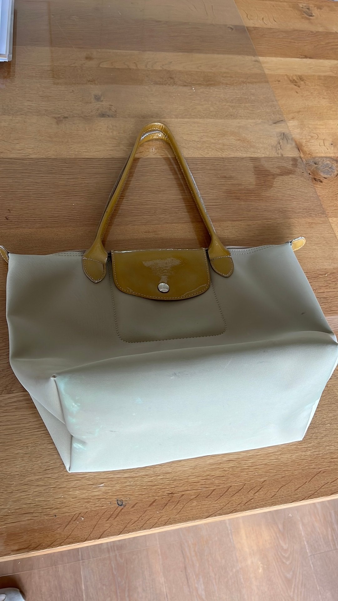 LONGCHAMP TAS, Verzenden, Gebruikt, Beige, Handtas