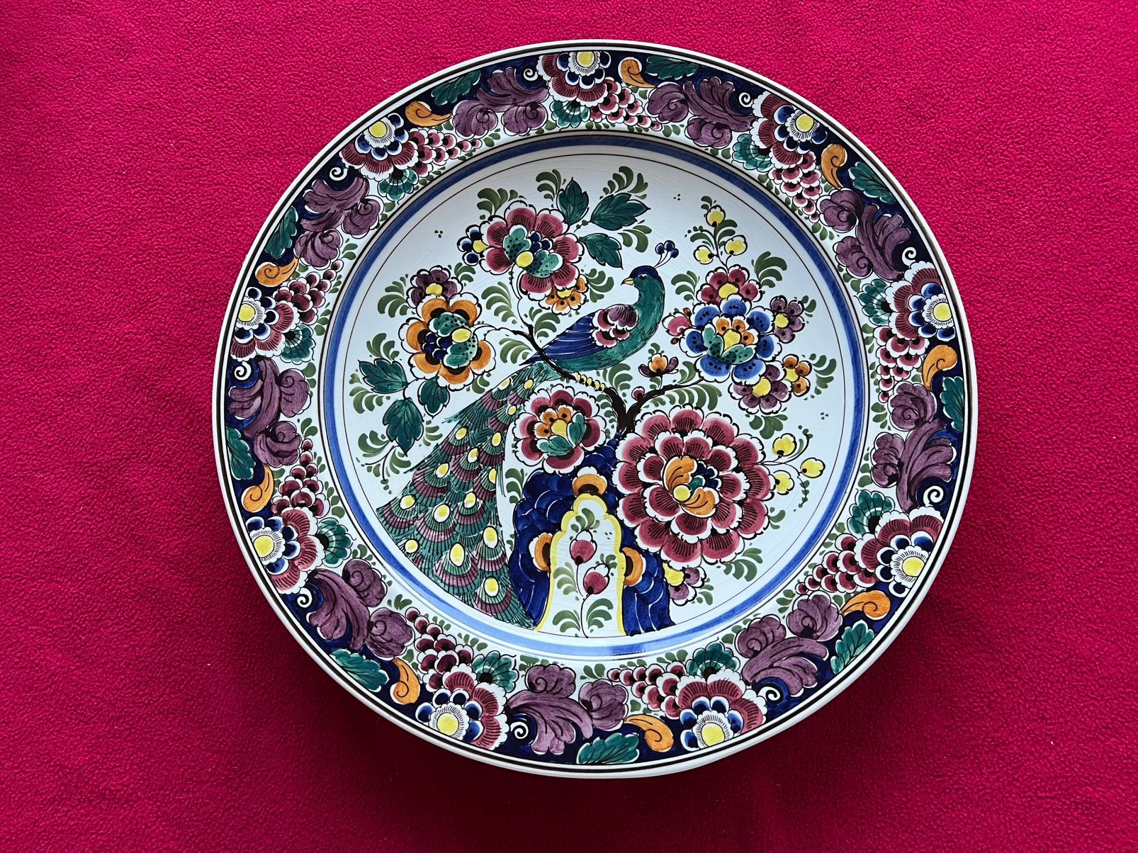 Handpainted bord Delft in perfecte staat, Antiek en Kunst, Ophalen of Verzenden