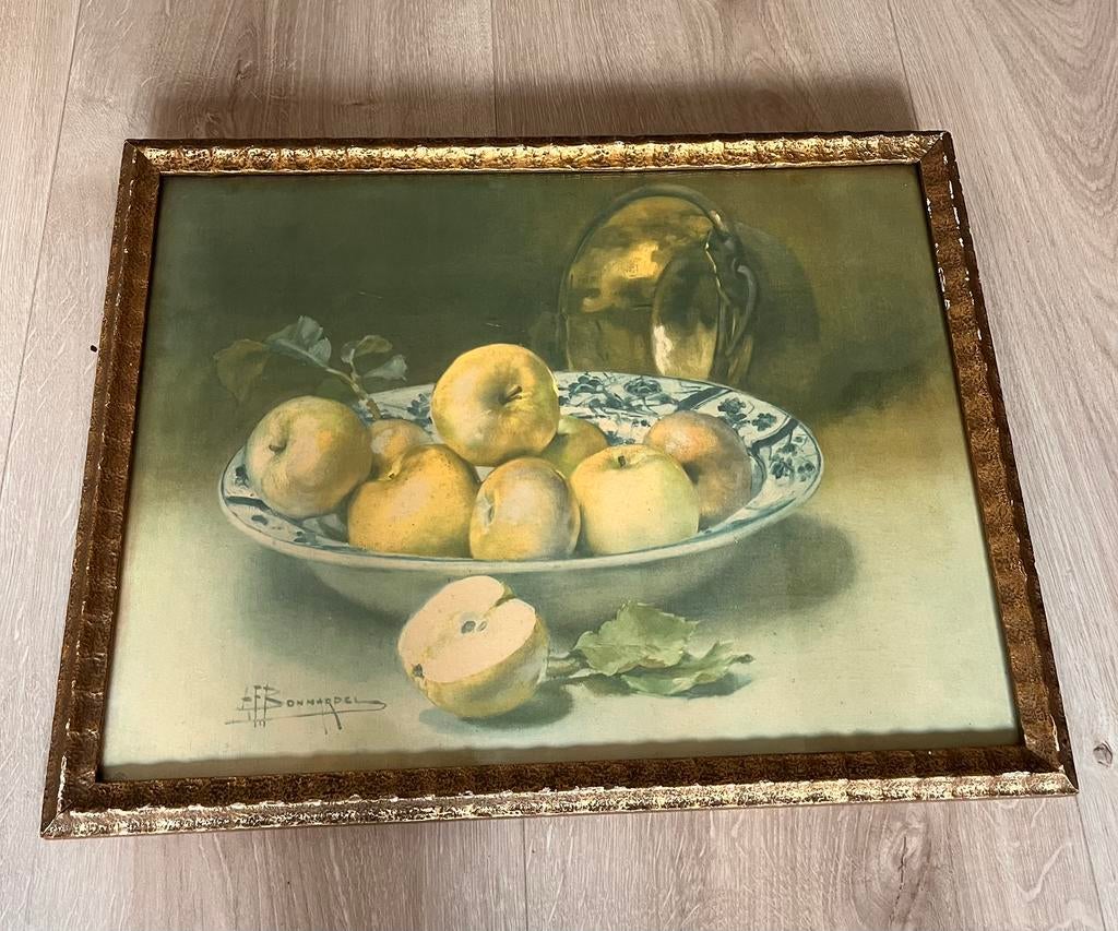 Pierre Bonnard,stilleven met appels klassieke print in lijst, Antiek en Kunst, Ophalen of Verzenden