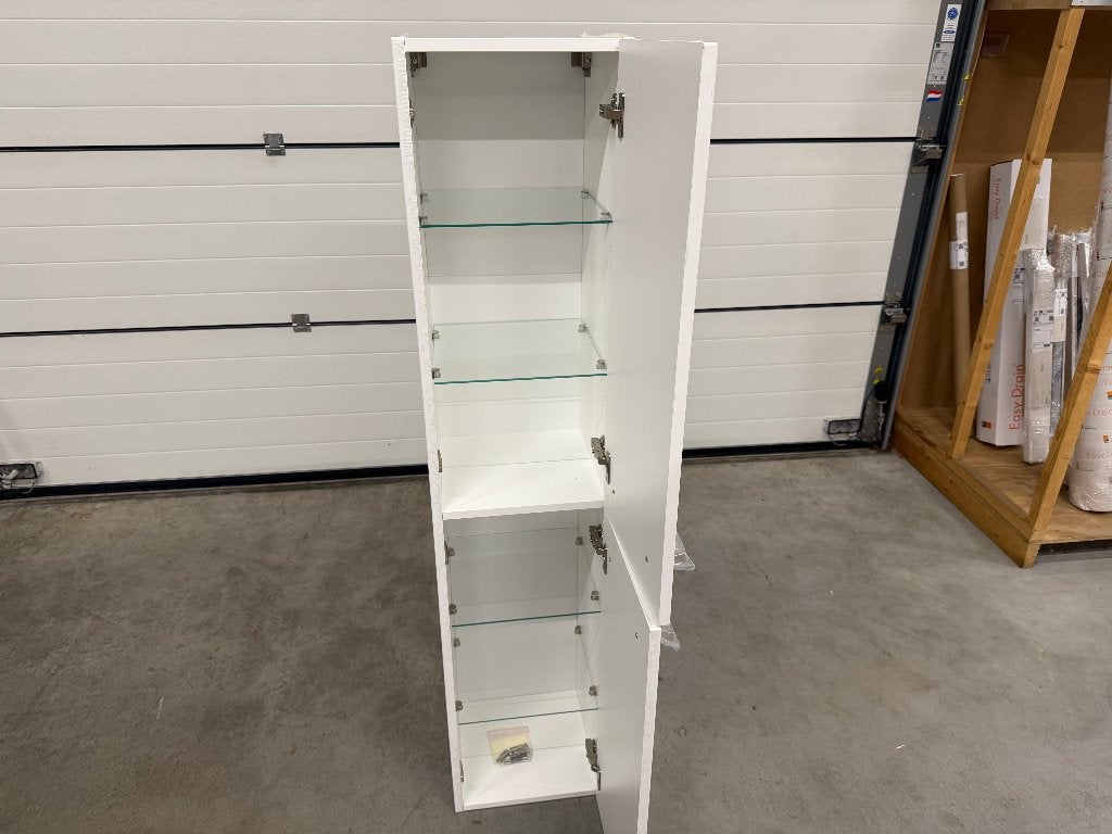 Hoge kast Rechtsdraaiend wit, Ophalen, Minder dan 50 cm, Nieuw, 150 tot 200 cm