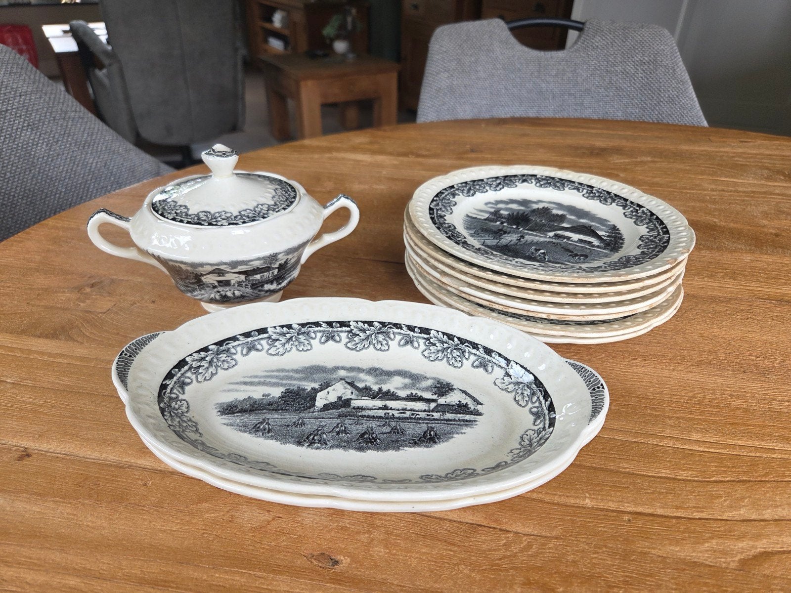 Société Céramique Maastricht Boerenhoeve servies, Ophalen of Verzenden