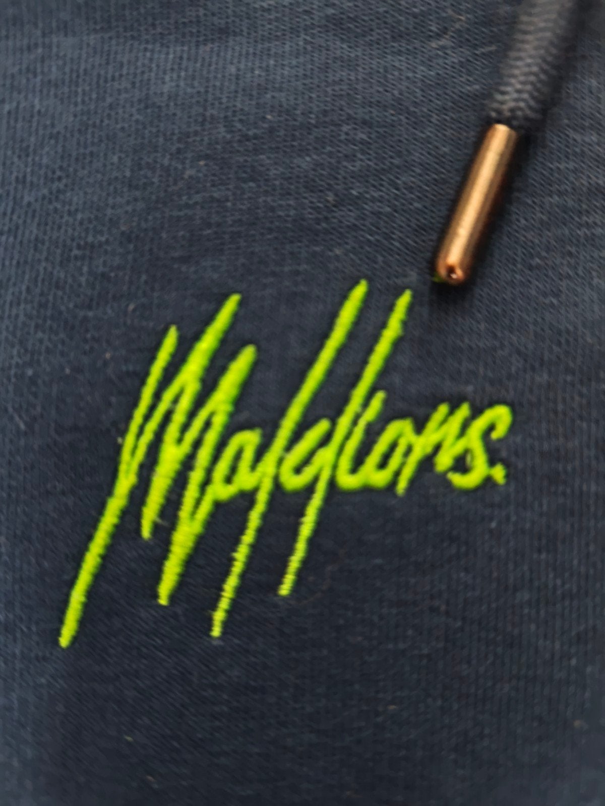 Foto 4 van Malelions trui hoody maat 128 donkerblauw neon geel nieuwsta