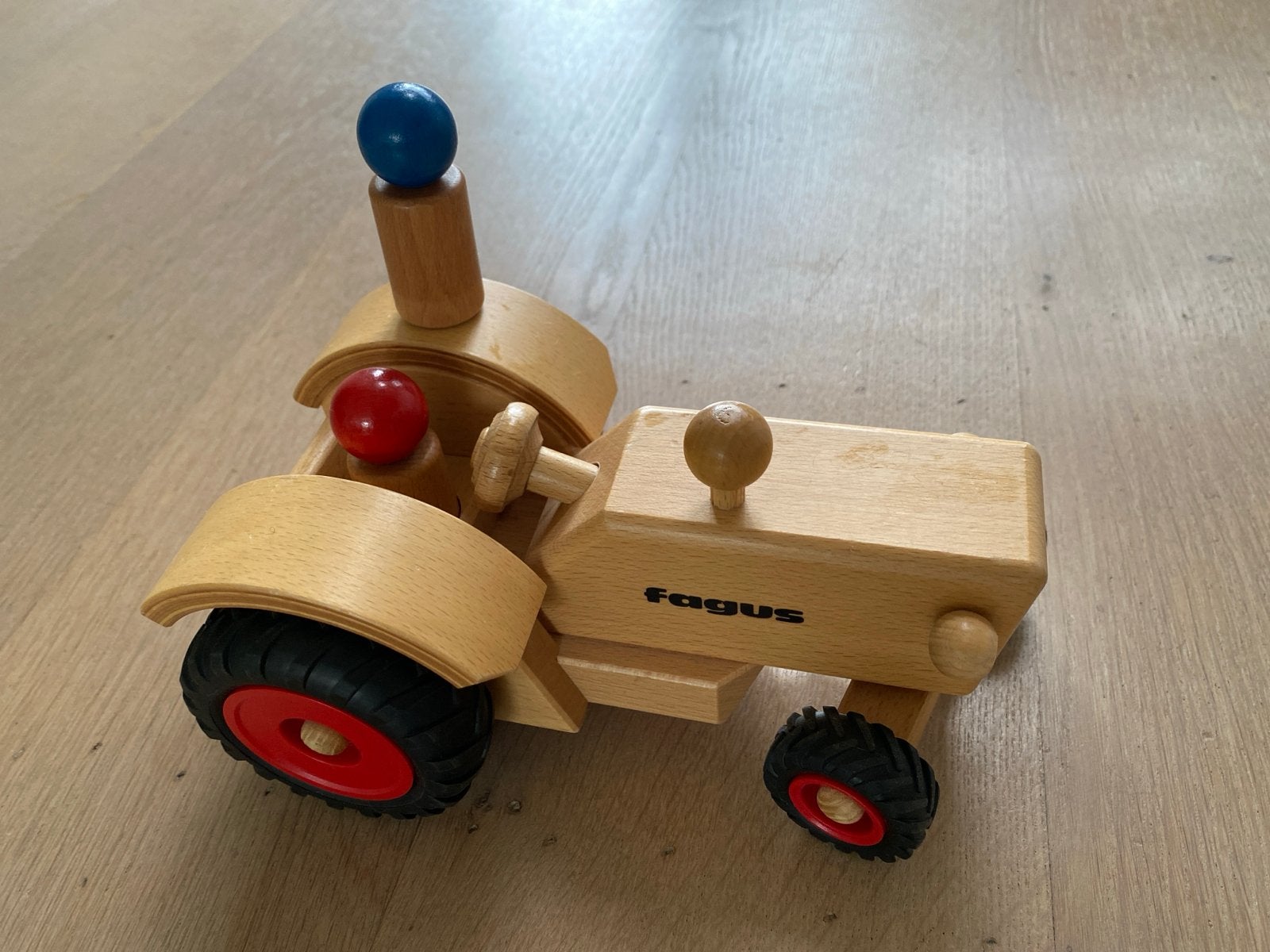 Fagus houten tractor, Ophalen, Gebruikt, Rij- of Hobbelspeelgoed