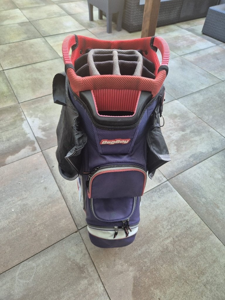 Losse BagBoy golftas cartbag 15 vaks met hoes €79,-, Ophalen of Verzenden, Zo goed als nieuw, Tas, Overige merken