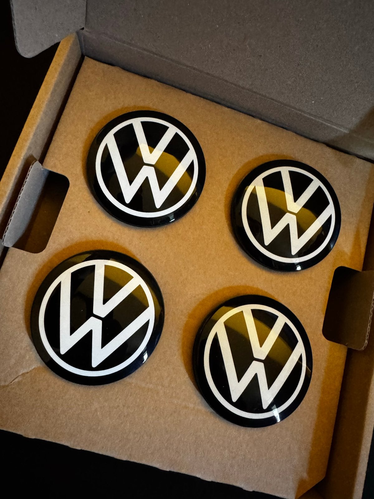 Originele VW Dynamische Wieldoppen 60 mm Zwart/Wit, Ophalen of Verzenden, Nieuw, Volkswagen