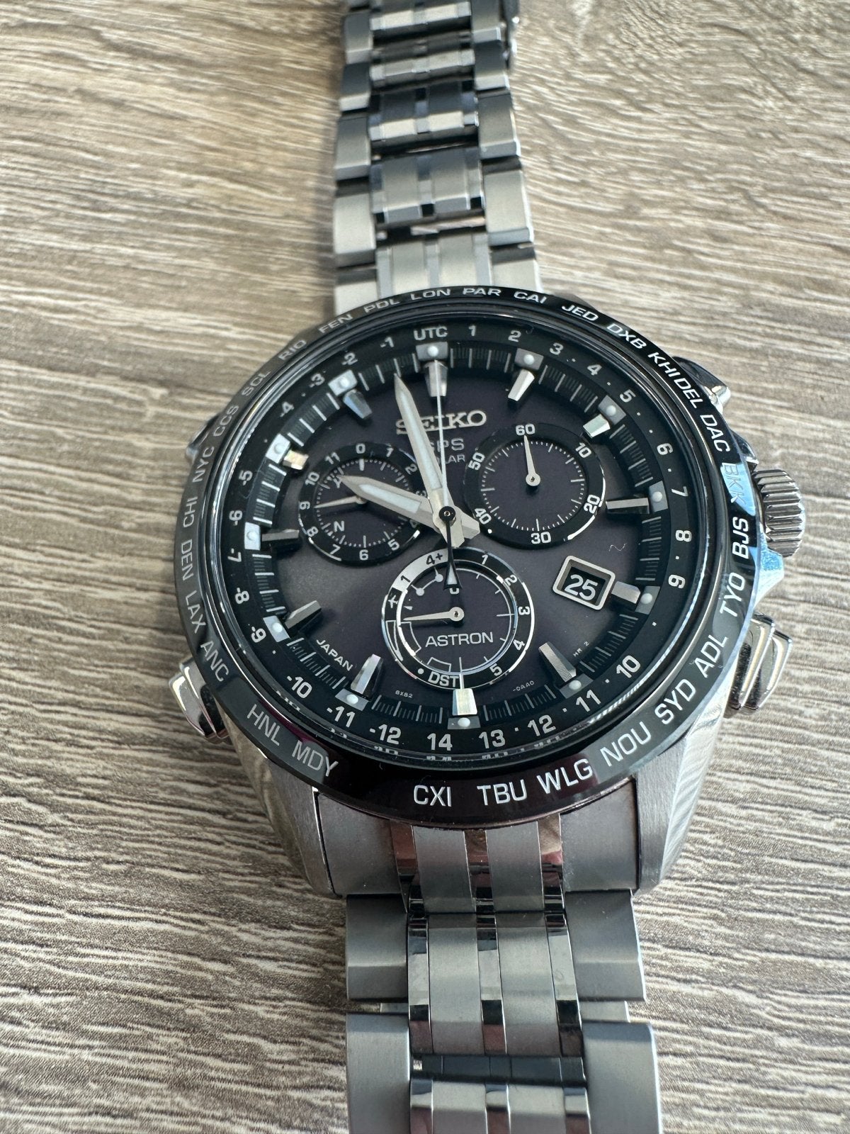 Seiko Astron GPS Solar Titanium - 8x82-0ab0-1       SBXB003, Sieraden, Tassen en Uiterlijk, Horloges | Heren, Ophalen, Staal, Polshorloge