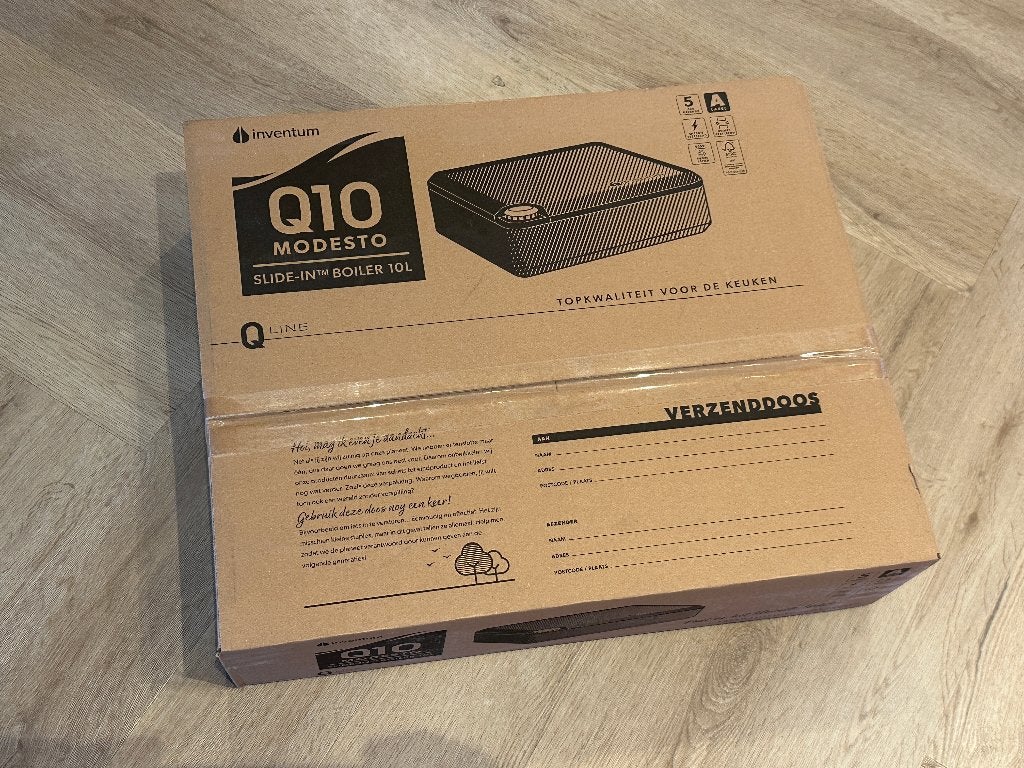 NIEUWE Inventum Modesto Q10 keukenboiler 10 liter, Doe-het-zelf en Verbouw, Geisers en Boilers, Aardgas, Nieuw, Minder dan 3 jaar oud