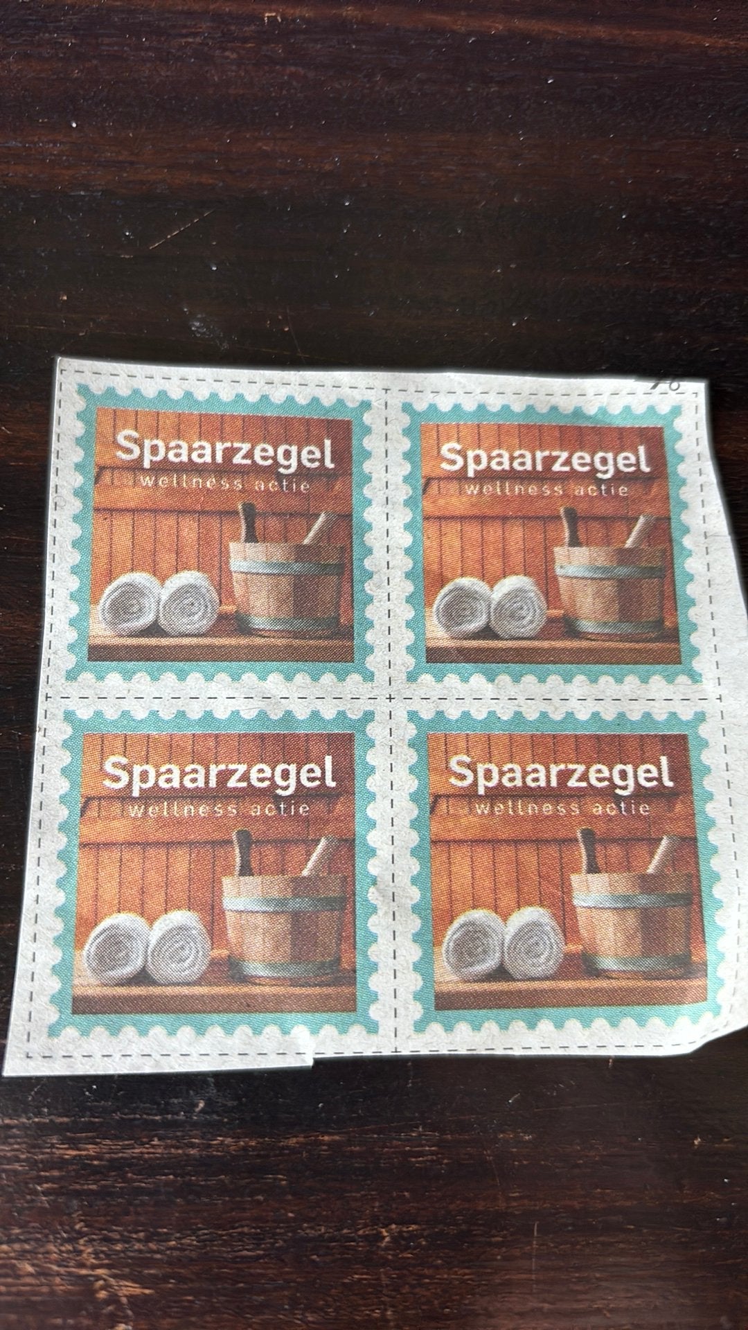 Sauna zegels, Ophalen of Verzenden, Winkel, Super of Benzinepomp, Zegels, Bonnen of Punten