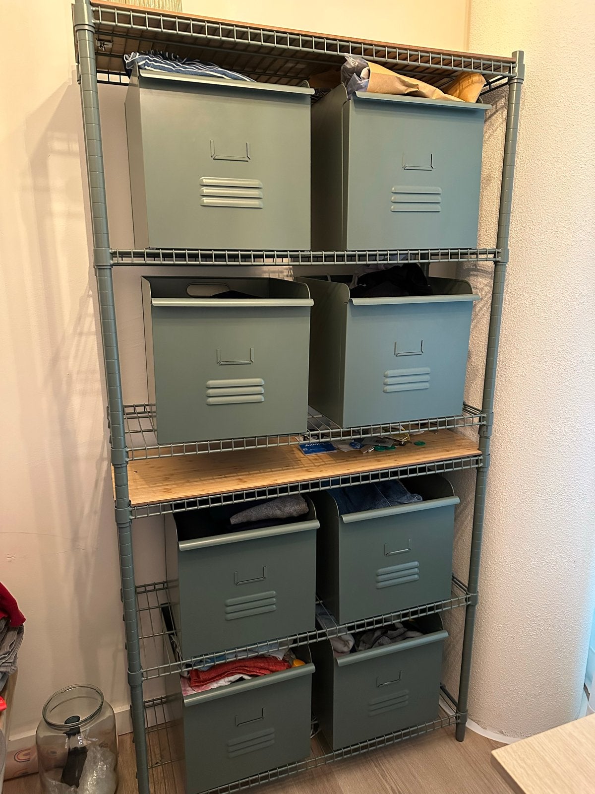 IKEA OMAR Stellingkast met 8 Bakken en 2 Extra Planken, Ophalen, Gebruikt
