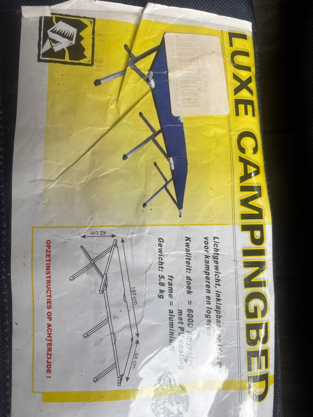 2 luxe Campingbedden - Lichtgewicht en Inklapbaar, Ophalen of Verzenden, Gebruikt