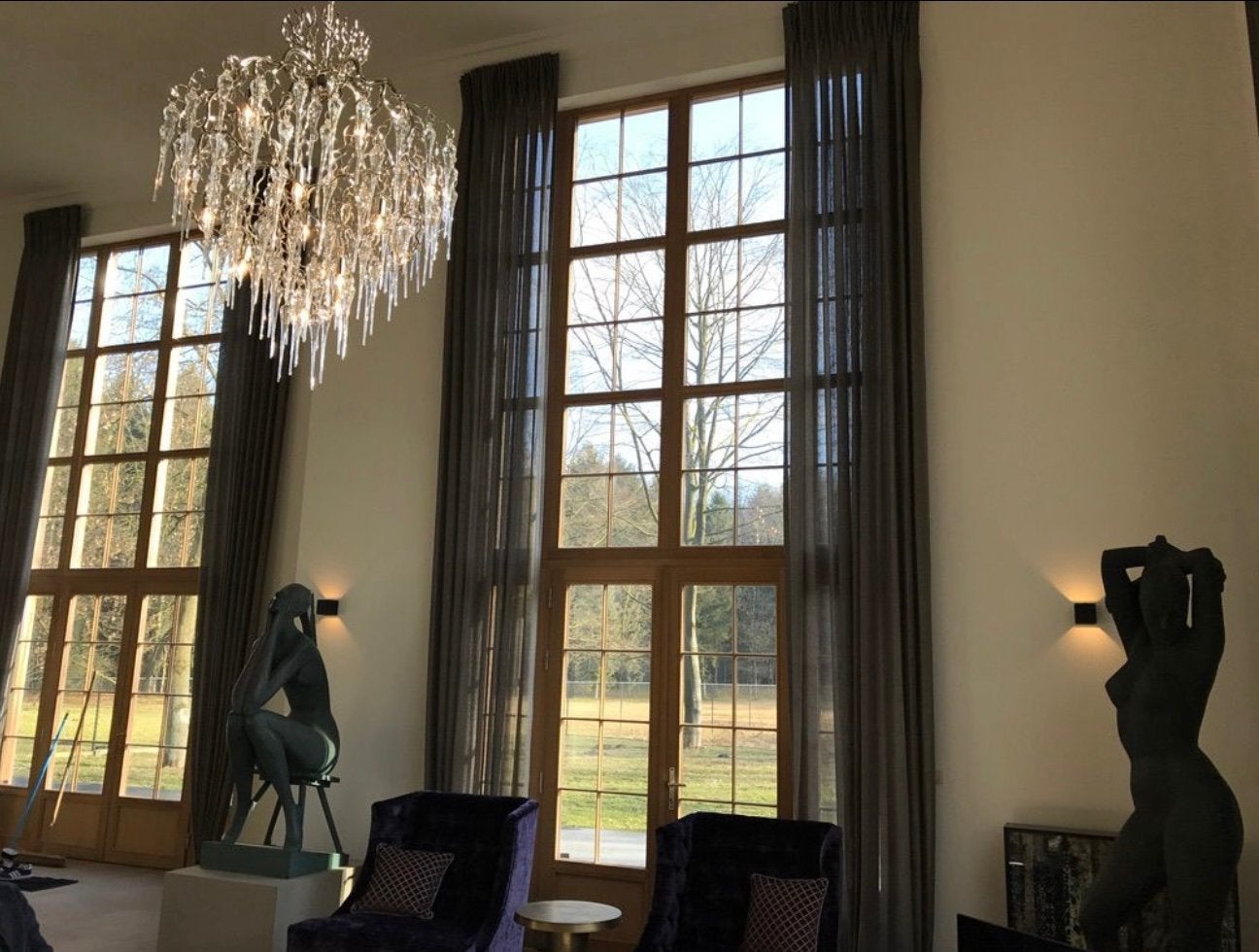 Brand van Egmond Hollywood Chandelier Conical Glass Ø100 cm, Design, E14 (klein), Ophalen of Verzenden, Zo goed als nieuw