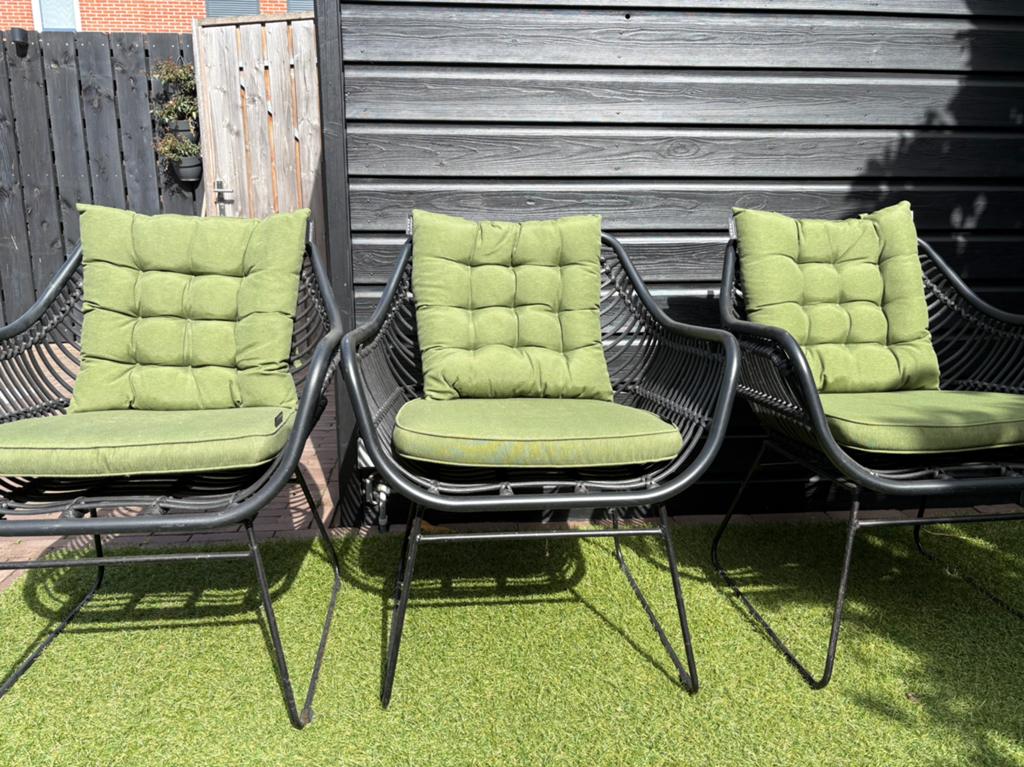 6 Mason wicker tuinstoelen 2 jaar oud, Tuin en Terras, Tuinstoelen, Ophalen, Zo goed als nieuw, Wicker