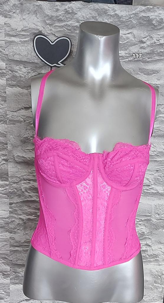 Sexy Roze Kanten Korset M, Ophalen of Verzenden, Roze, Body of Korset