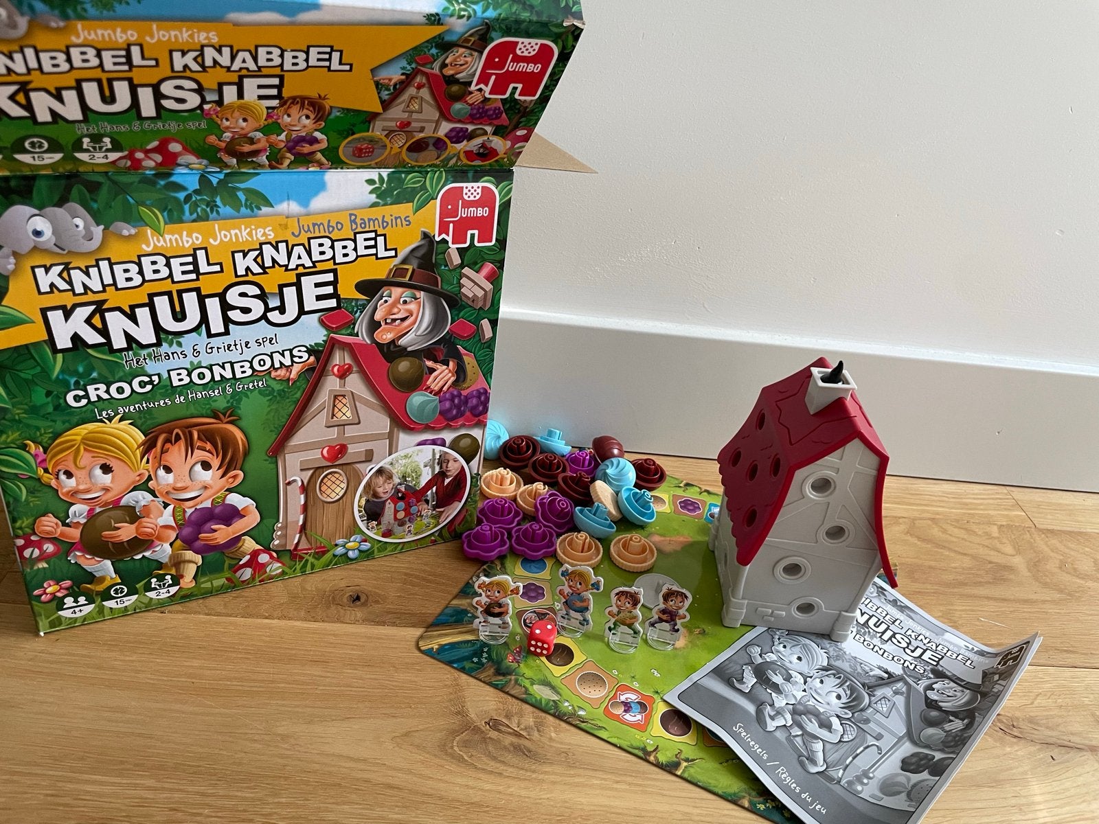 Jumbo Knibbel Knabbel Knuisje - Hans & Grietje spel, Drie of vier spelers, Ophalen of Verzenden, Zo goed als nieuw