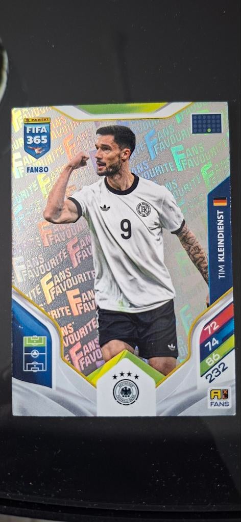 Panini FIFA 365 Tim Kleindienst Voetbalplaatje, Ophalen of Verzenden, Zo goed als nieuw, Buitenlandse clubs, Poster, Plaatje of Sticker