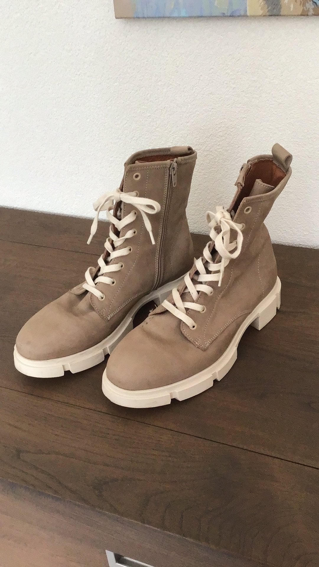 Stoere hoge Tango boots maat 40, Beige, Lage of Enkellaarzen, Ophalen of Verzenden, Zo goed als nieuw