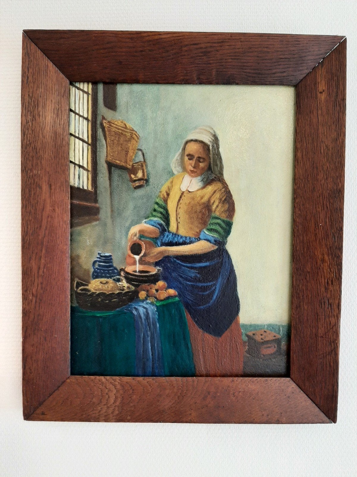 Schilderij melkmeisje, Ophalen of Verzenden
