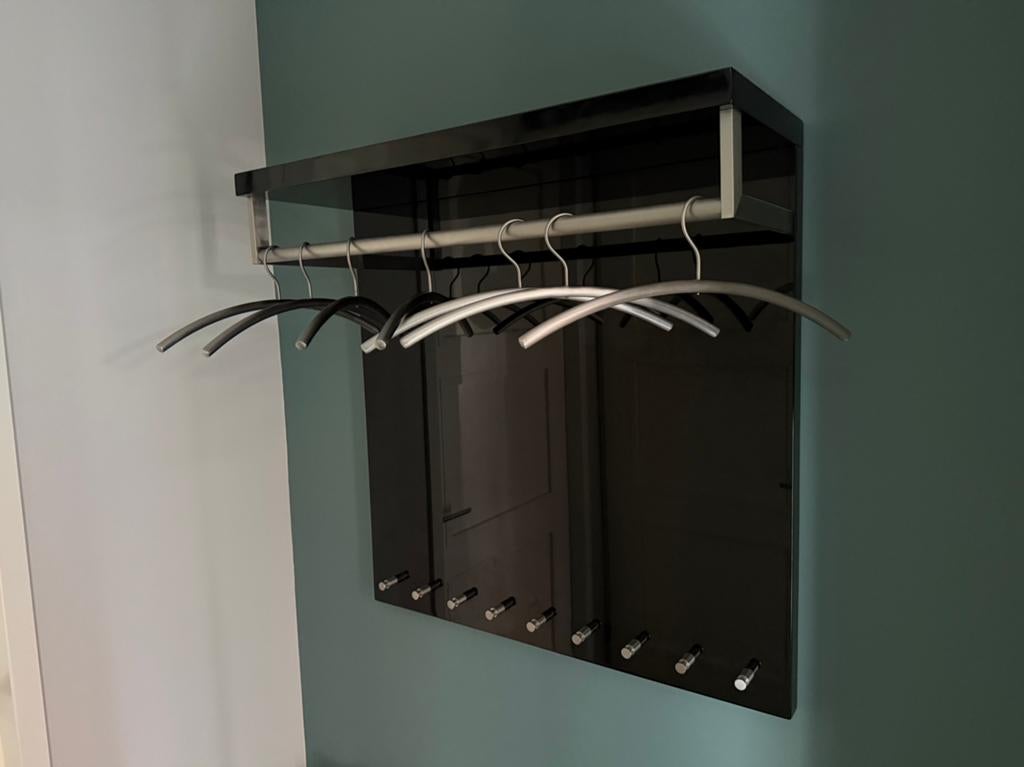 Kapstok hoogglans zwart, Huis en Inrichting, Woonaccessoires | Kapstokken, Zo goed als nieuw, Minder dan 100 cm, Metaal, Ophalen