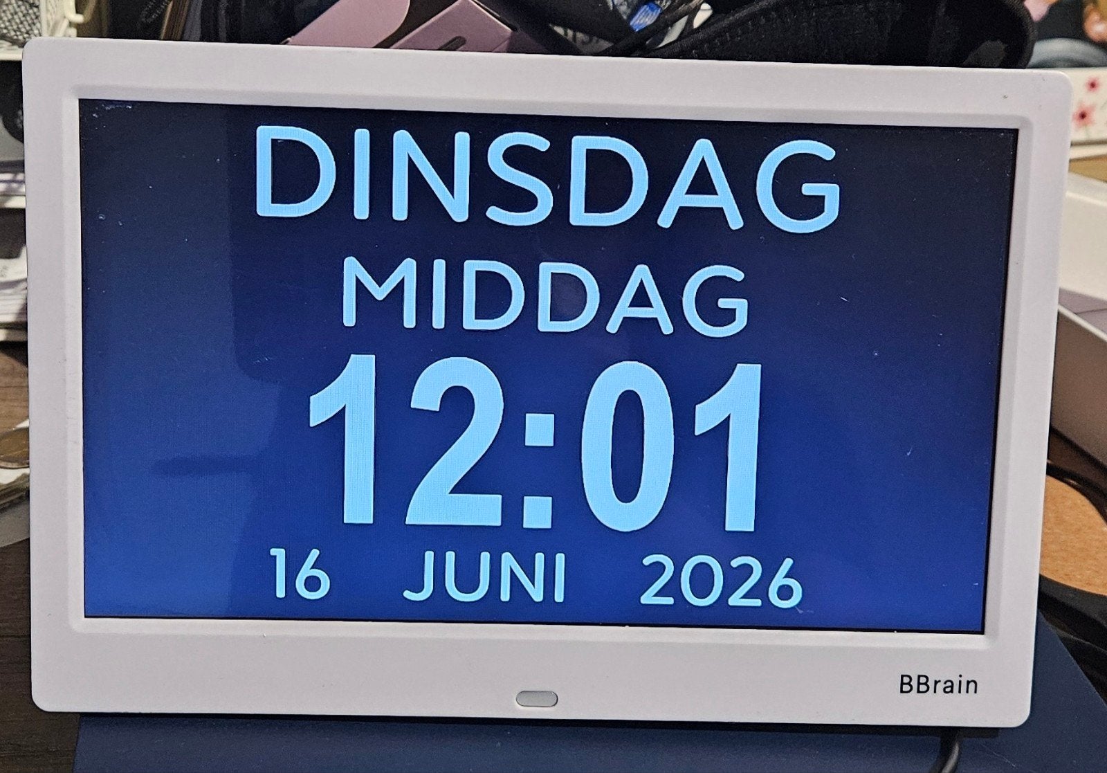 BBrain Basic Clock - Digitale Dagklok voor Ouderen, Huis en Inrichting, Woonaccessoires | Klokken, Zo goed als nieuw, Ophalen of Verzenden