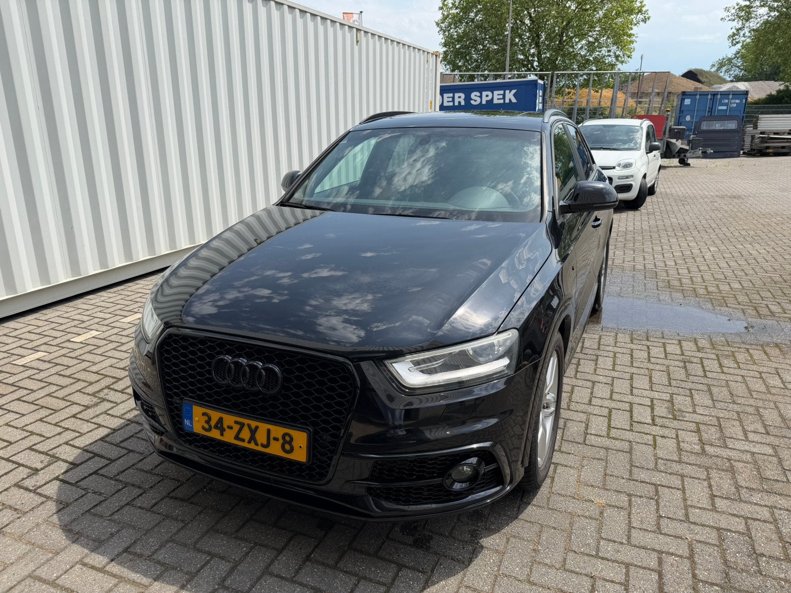 Audi Q3 2.0TFSI Quattro 125KW S-tron 2013 Zwart, Auto's, Audi, Zwart, 4 cilinders, Leder en Stof, Zwart