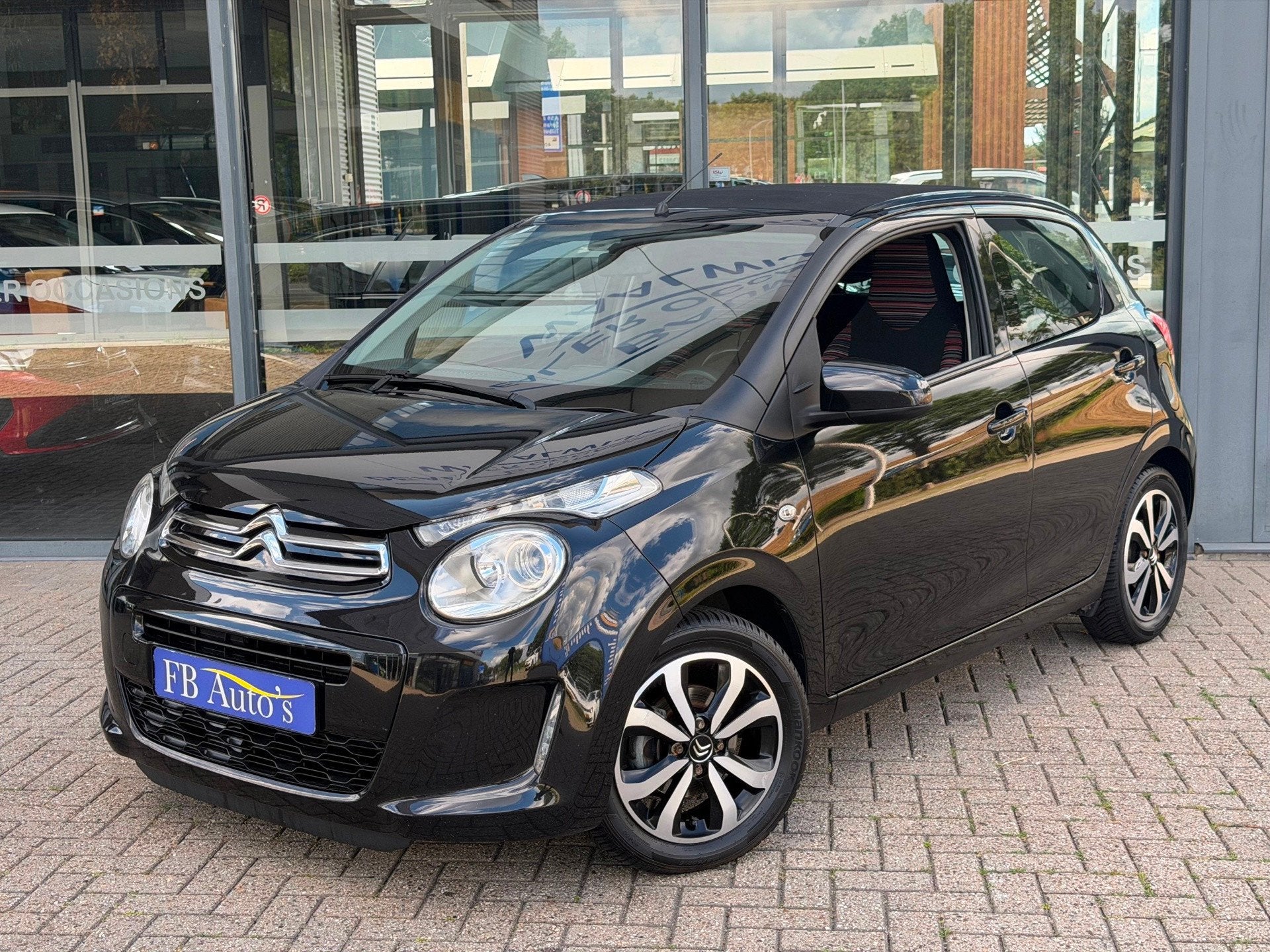 Citroen C1 1.0 VTi Airscape Shine Airco Lmv Camera Cabrio, Auto's, Stof, Gebruikt, 4 stoelen, C1