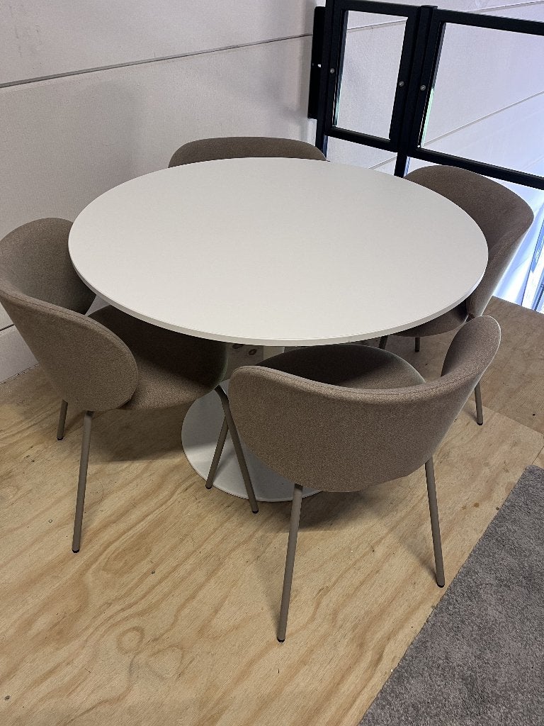 ikea DOCKSTA / KRYLBO eettafel set met 4 stoelen, Ophalen, Overige materialen, 100 tot 150 cm, Rond