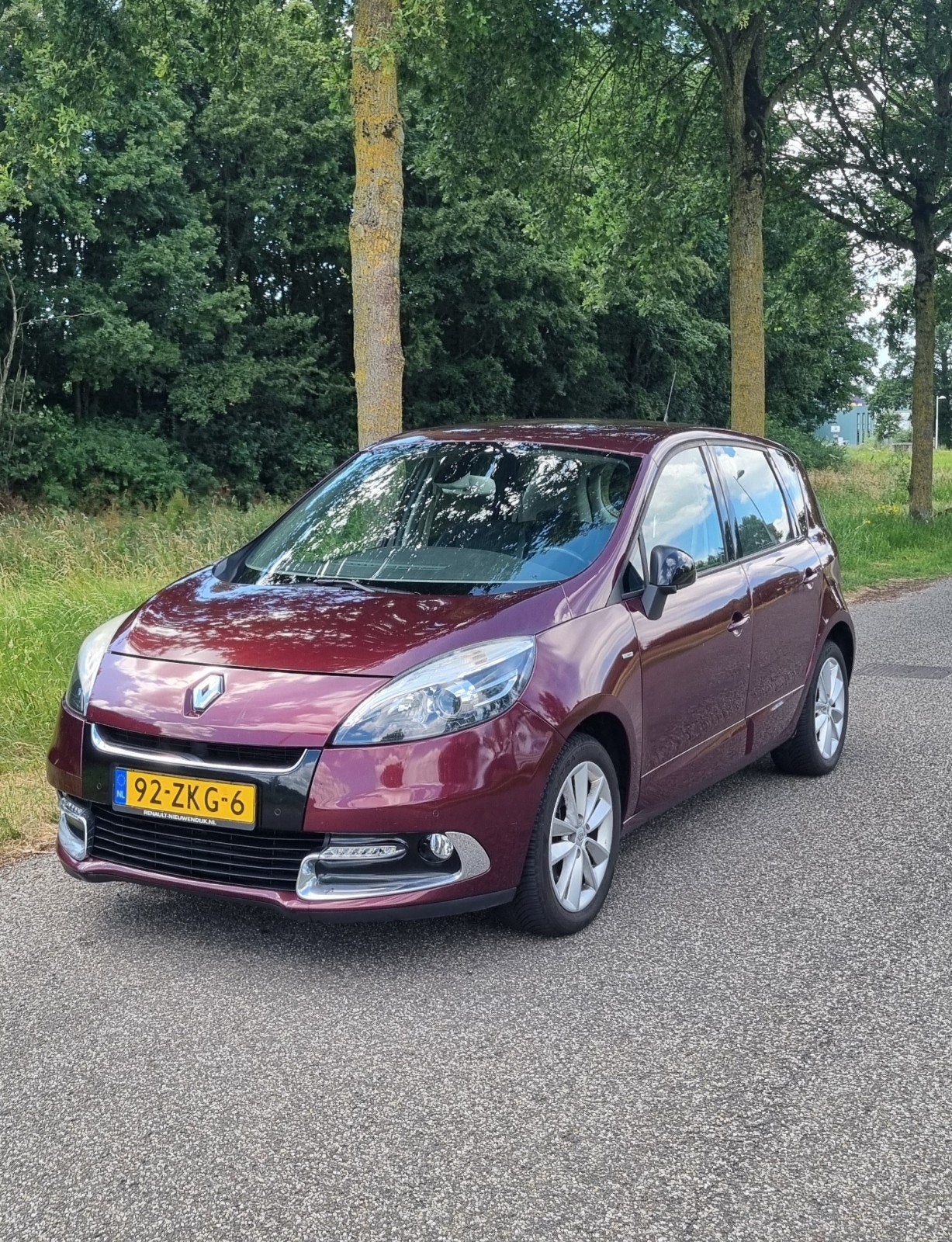 Renault Scénic 1.2 TCE 85KW 2012 Rood Bose uitvoering, Auto's, Renault, Voorwielaandrijving, 4 cilinders, Leder en Stof, Origineel Nederlands