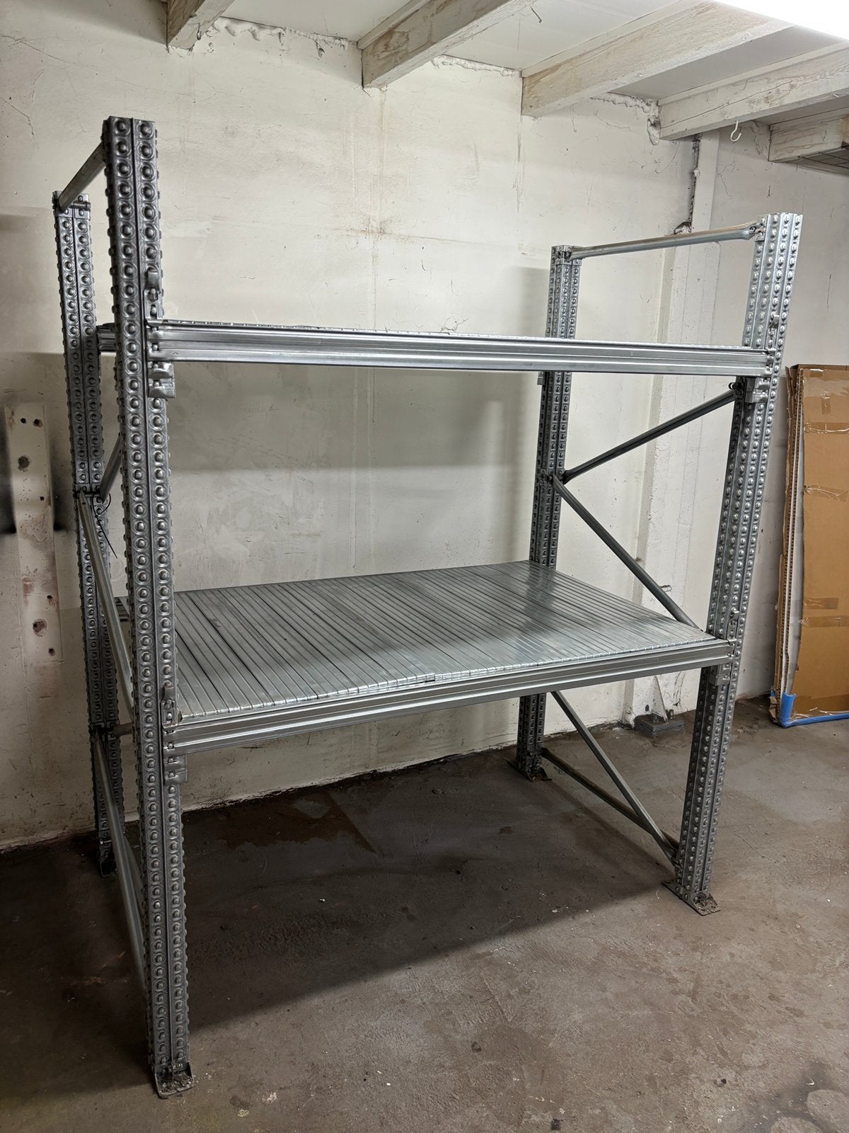 Metalen stelling, Opbergruimte, Magazijnstelling, Stelling, Ophalen