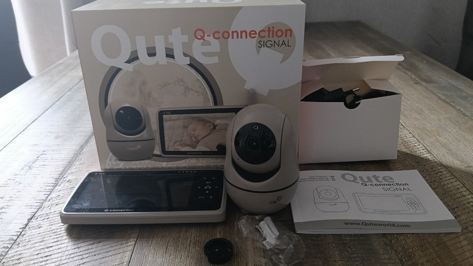 Qute Q Connection Signal Babyfoon, Kinderen en Baby's, Babyfoons, Ophalen, Zo goed als nieuw, 250 meter of meer, Camera