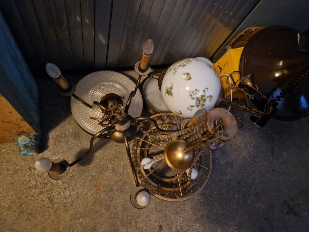 Antiek hanglampen kroonluchter sierlampen, Huis en Inrichting, Ophalen of Verzenden, Gebruikt