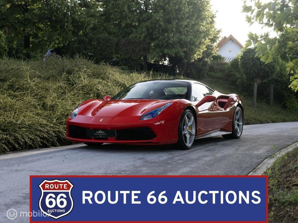 Ferrari 488 GTB | 2015 | Route 66 Auctions, Auto's, Ferrari, Gebruikt, Overige carrosserieën, Zwart, Bedrijf