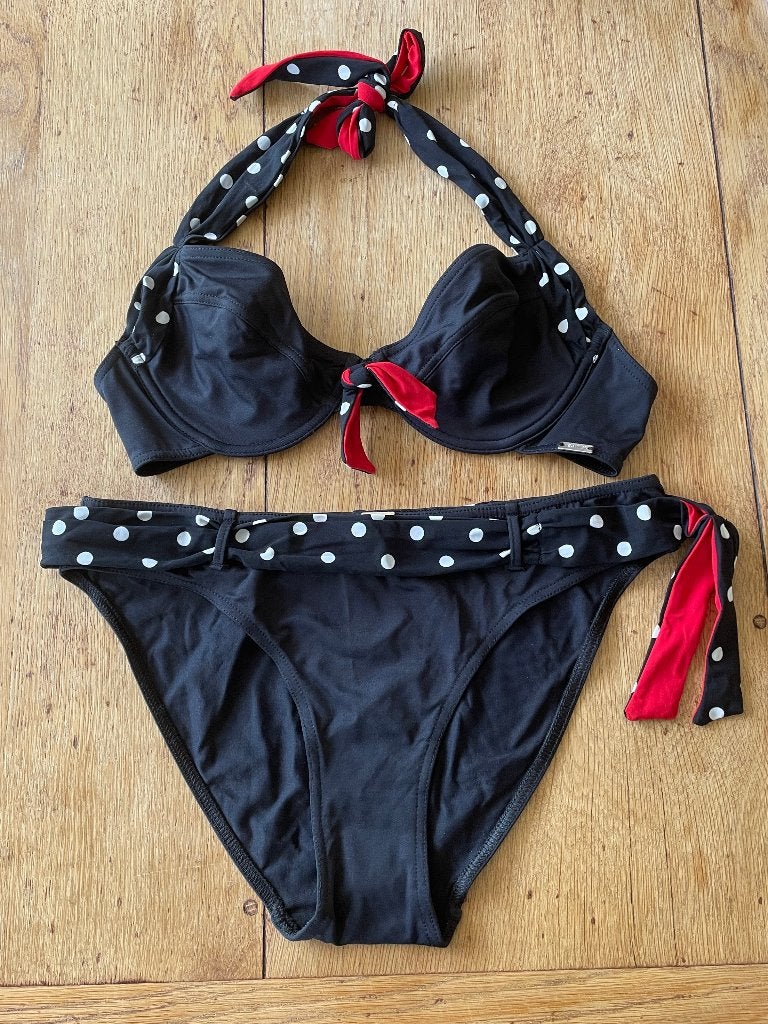 Bikini - zwart met stippen - EUR 80C - NIEUW!, Zwart, Nieuw, Ophalen of Verzenden, Hechter