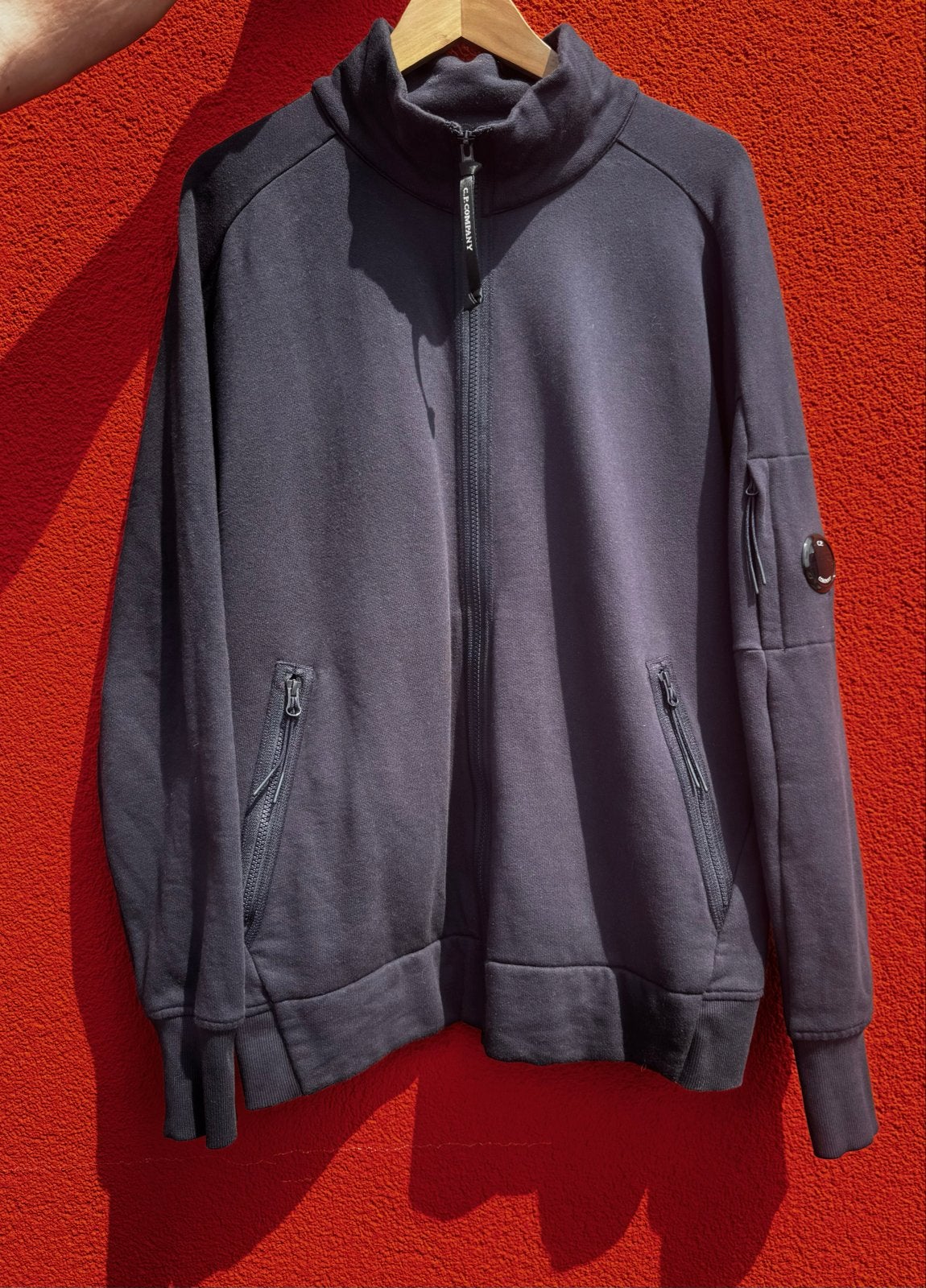 CP Company sweater vest met rits en lens - Maat XXL, Kleding | Heren, Ophalen of Verzenden, Zo goed als nieuw, Overige maten, Blauw
