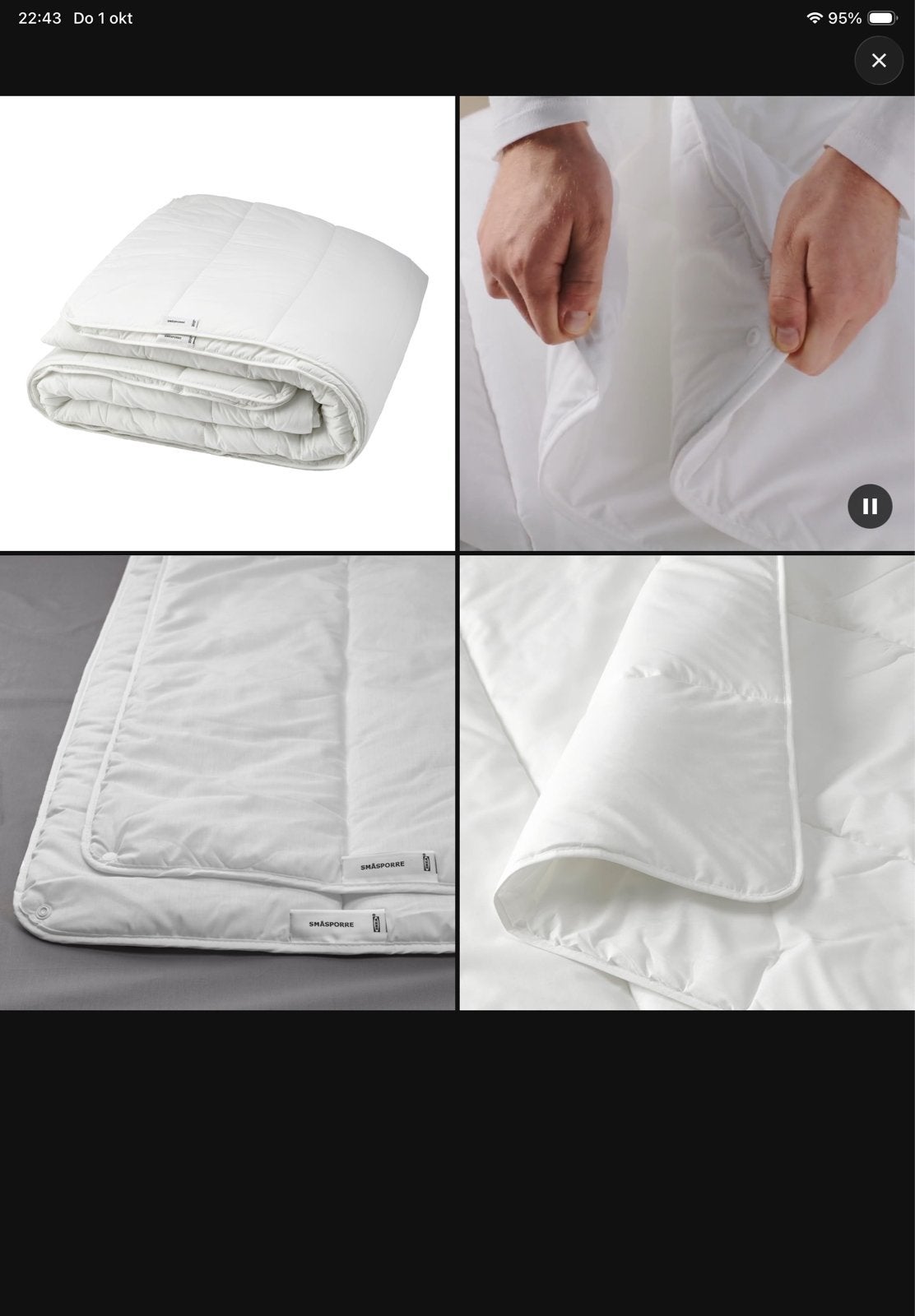 Warm IKEA dekbed 240x220 - Nieuwstaat, Lits-jumeaux, Ophalen of Verzenden, IKEA, Deken of Dekbed