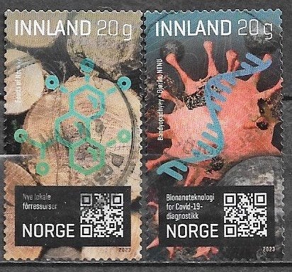 NOORWEGEN serie Innovatie - Technologie - 2023, Ophalen of Verzenden, Noorwegen, Gestempeld