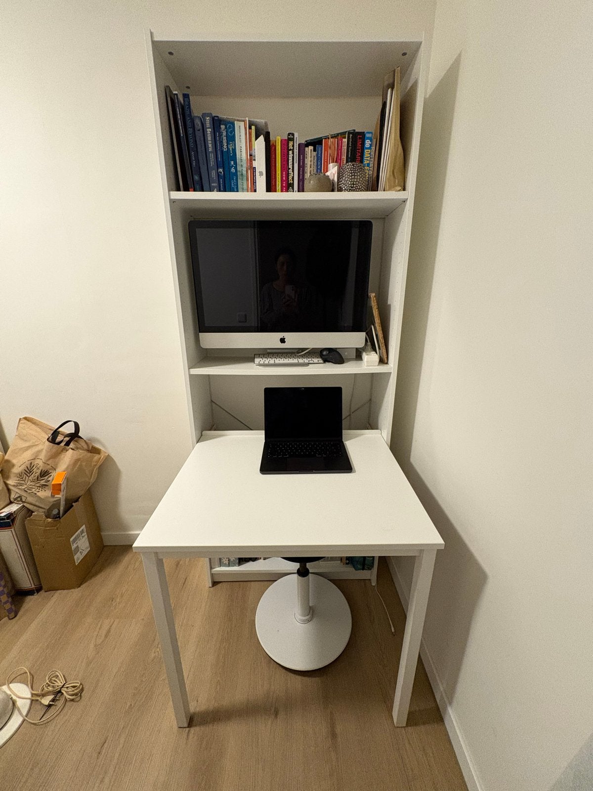 IKEA Billy boekkast met bureau, Ophalen, Opbergruimte, Gebruikt, Spaanplaat of MDF